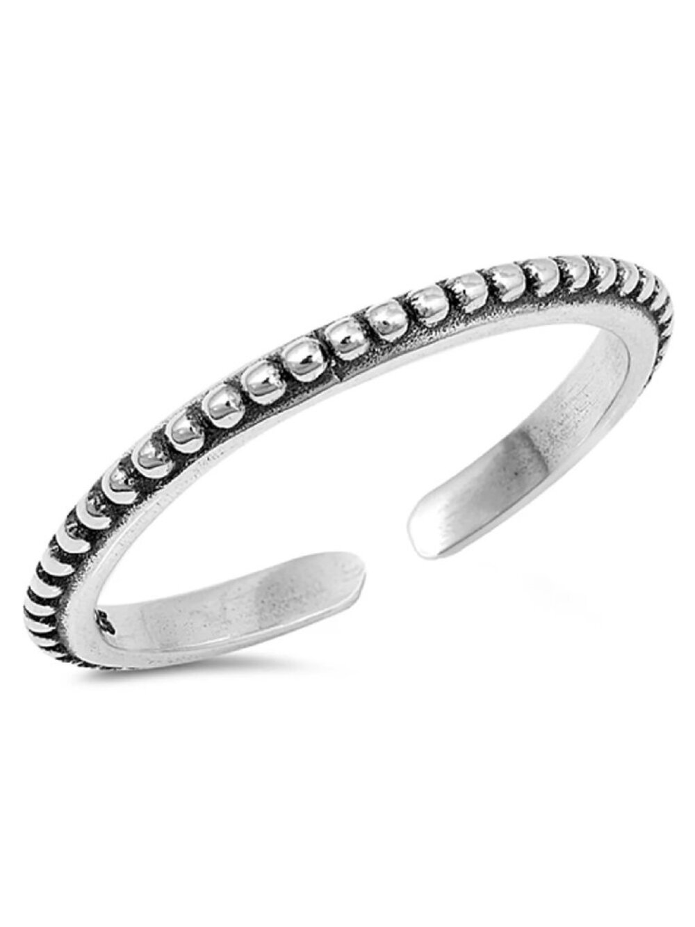 NWT- Sterling Silver (925) Oxidized Minimalist Toe Ring, Bali